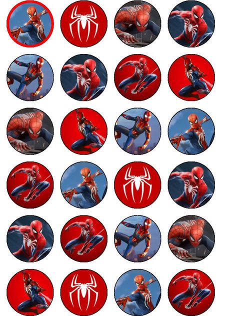 Spiderman Cupcake Topper Printable, Spiderman Printables, Spiderman 5, Spiderman Cupcake Toppers, Spiderman Game, Spiderman Collection, Spiderman Party Supplies, Spiderman Topper, Anchor Stencil