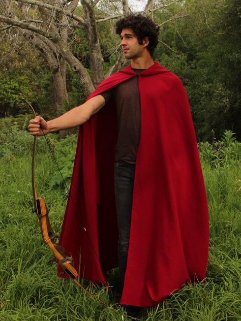 Men's Cloaks Items - Raven Fox Capes Cloak Designs, Witch Attire, Fantasy Cloak, Mens Cloak, Fast Walking, Red Space, Fox Man, Hooded Cloak, Suit Fabric