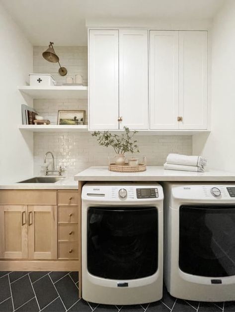 Transitional Laundry Room, Hidden Laundry, Mudroom Laundry Room, Laundry Solutions, Laundry Room Renovation, Laundry Room Cabinets, Laundry Room Remodel, Laundry Room Inspiration, Small Laundry Room