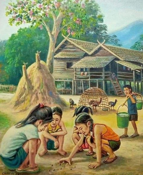 Boy Childhood, Punjab Culture, Village Boy, Village Scene Drawing, Village Kids, Children Games, Childhood Photography, Childhood Memories Art, Drawing Scenery