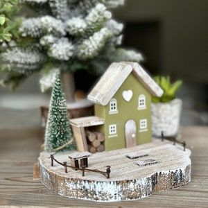 Wood Home Decor Wall Hangings Wall Decor Miniature Houses - Etsy New Zealand Little Houses Decor, Miniature Wooden Houses, Wooden Houses Craft Decor, Wooden Houses Craft, Christmas Wooden Houses, Wooden Christmas Houses, Wooden House Decoration, Woodland House, Scrap Wood Crafts