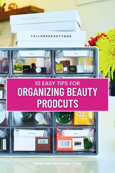 If organizing beauty products has been on your to-do list for a while (like it was for me!), let me share a few tips to help you get it done. Organizing beauty samples, organizing beauty products, Allure beauty box, allure beauty samples, subscription box, bathroom organization, beauty products, organizing, the home edit Makeup Labels Organization, Home Edit Makeup Organization, Organizing Beauty Products, Versatile Rectangular Cosmetic And Toiletry Storage For On-the-go, Clear Organization Containers Makeup, Portable Functional Cosmetic Storage For On-the-go, Allure Beauty Box, Tips For Organizing, Create Labels