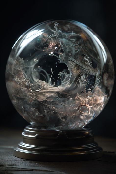 Magic Ball Aesthetic, Fantasy Crystal Ball, Scrying Ball, Magic Orb, Magic Crystal Ball, Magic Balls, Small Projects Ideas, Gothic Interior, Gothic Artwork