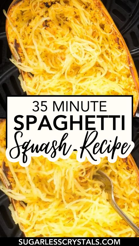 Looking for a nutritious side dish? Try this Healthy Air Fryer Spaghetti Squash Recipe! This easy recipe will guide you through preparing spaghetti squash in an air fryer, resulting in a satisfying dish that's perfect for anyone watching their carb intake. Enjoy a guilt-free meal that’s full of flavor! Air Fried Spaghetti Squash, Spaghetti Squash In Air Fryer, How To Cook Spaghetti Squash, Air Fryer Spaghetti Squash, Air Fryer Spaghetti, Best Homemade Spaghetti Sauce, Fried Spaghetti, Vegetable Lunch, Spaghetti Squash Recipe