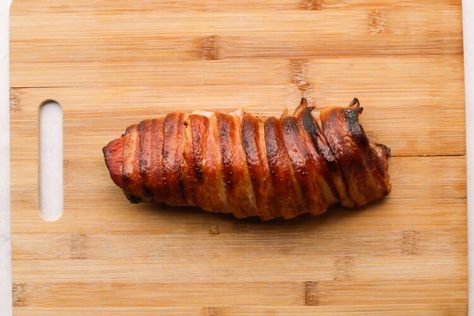 Bacon Wrapped Pork Tenderloin with Brown Sugar Glaze - 40 Aprons Brown Sugar And Honey Bacon Wrapped Pork Tenderloin, Tenderloin Wrapped In Bacon, Brown Sugar Pork Tenderloin, Bacon Wrapped Recipes, Wrapped Pork Tenderloin, 40 Aprons, Bacon Wrapped Pork Tenderloin, Slow Cooker Bacon, Bacon Salt