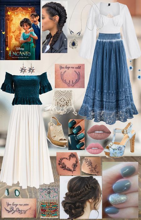 Julieta Madrigal Costume, Encanto Theme Party Outfit, Encanto Outfit Ideas, Encanto Inspired Outfits, Encanto Disneybound, Encanto Costumes, Coco Outfit, Encanto Aesthetic, Julieta Madrigal