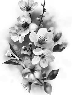 This contains an image of: {{ pinTitle }} Realistic Flower Tattoo, Flor Tattoo, Sakura Tattoo, Tattoo Pictures, Jesus Tattoo, Cherry Flower, Tiny Tattoo, Blossom Tattoo, Floral Tattoo Design