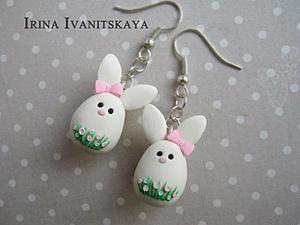 Fimo Kawaii, Easter Bunny Earrings, Easter Jewelry, Easter Earrings, Diy Bijoux, Bunny Earrings, Polymer Clay Canes, Polymer Clay Diy, Polymer Clay Jewelry Diy