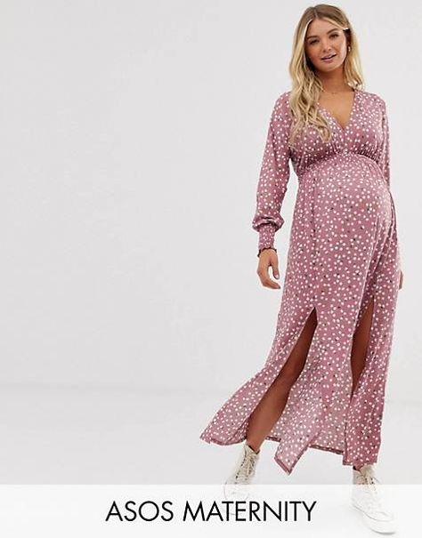 Maternity Clothes Summer, Cute Maternity Outfits, Ditsy Print, Asos Maternity, Mini Sundress, Maxi Dress Prom, Tiered Maxi Dress, Midi Dress With Sleeves, Mini Shirt Dress