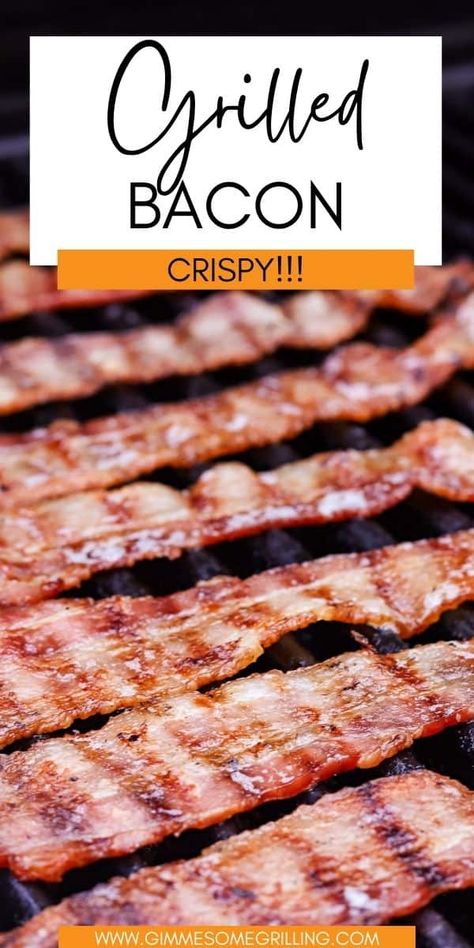 Grilled Bacon is so easy to make and is delicious. Perfectly crispy and the best grilled flavor. Make it for breakfast, add it to sandwiches, salads and more! Smoked Bacon Recipes, Easy Yummy Breakfast, Grilled Bacon, Bacon On The Grill, Bbq Bacon, Best Bacon, Easy Homemade Recipes, Summer Grilling, Delish Recipes