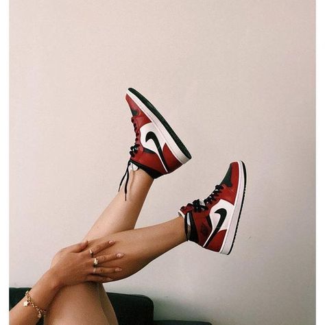 Air Jordan 1, Jordan 1, Air Jordan, A Woman, Jordan, Nike, Sneakers, Red, White