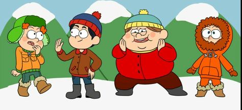 Gravity falls and south park South Park Crossover, Hell Park, South Park Anime, South Park Funny, Eric Cartman, South Park Fanart, North Park, Comedy Central, Gravity Falls