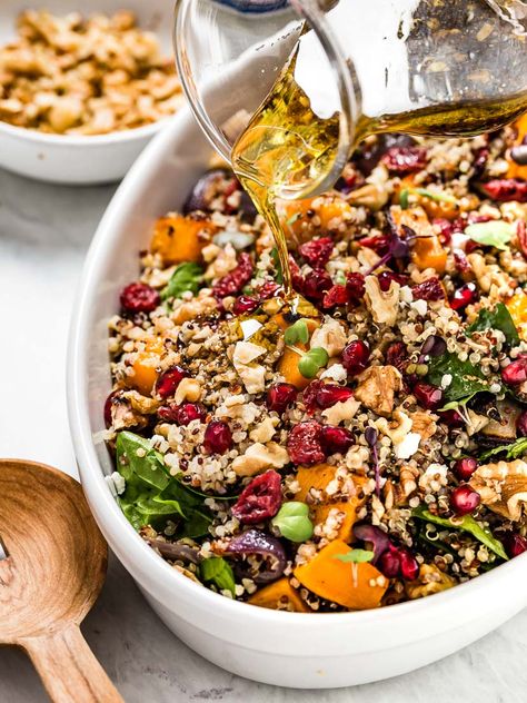 10+ Best Quinoa Salad Recipes Thanksgiving Quinoa, Best Quinoa Salad Recipes, Squash Quinoa Salad, Fall Quinoa Salad, Fall Quinoa, Salad Thanksgiving, Side Dishes Healthy, Butternut Squash Quinoa Salad, Cranberry Quinoa Salad