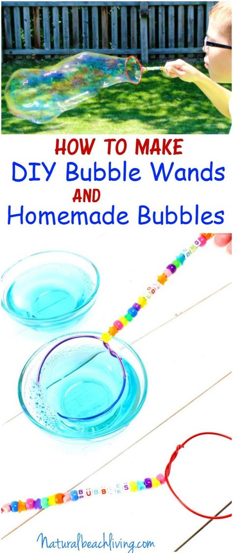 How to Make DIY Bubble Wands & Homemade Bubbles, These Easy DIY Wire Bubble Wands are a fun summer craft idea and Summer Activity for Kids, learn how to make bubbles with only 3 ingredients and The Best Homemade Bubble Wand Ideas your kids will love. Diy Bubble Wands, Homemade Bubble Wands, Summer Party Diy, Bubble Activities, How To Make Bubbles, Fun Summer Crafts, Homemade Bubbles, Bubble Party, Kids Graduation