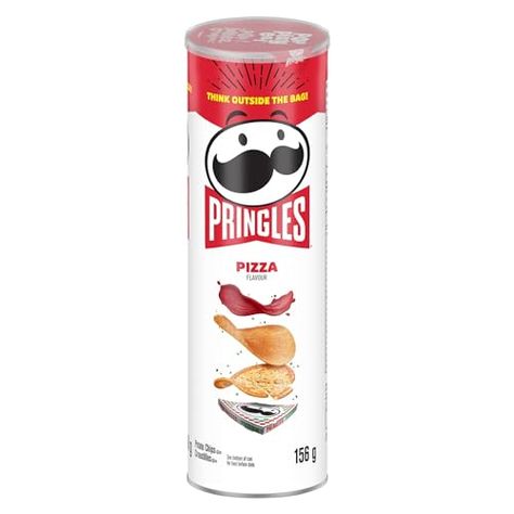 Pringles Croustilles, saveur de pizza, 156 g Pringles Pizza, Pringles Chips, Pringle Flavors, Cold Pizza, Character Theme Party, Pizza Chips, Bbq Potatoes, Pringles Original, Make People Happy