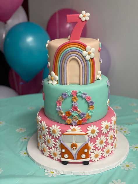 Two Tier Groovy Cake, Five Is A Vibe Birthday Cupcakes, 10 Is A Vibe Cake, 7 Is A Vibe Birthday Cake, Peace Out Single Digits Im 10 Cake, Groovy 3rd Birthday Cake, Five Is A Vibe Birthday Party Cake, 6 Is A Vibe Birthday Party, Flower Power Birthday Cake