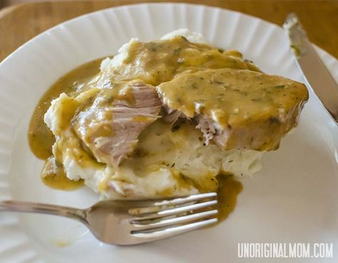 Crock Pot Ranch Pork Chops | unOriginalMom.com Ranch Chops, Dinner Snap, Pork Crock, Slow Cooker Pork Loin, Ranch Pork Chops Crock Pot, Ranch Pork Chops, Pot Food, Crockpot Ideas, Chop Recipes