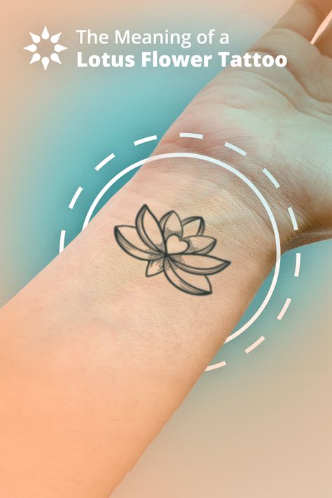 Lotus Flower Tattoo Small Ankle, Rebirth Flower Tattoo, Lotus Flower Tattoo On Forearm, Heart Lotus Tattoo, Rebirth Tattoo Symbols, Moon And Lotus Tattoo, Chest Tattoo With Meaning, Lotus Meaning, Feminine And Masculine Energy