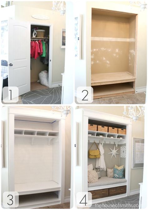 Entryway Closet Makeover, Diy Remodeling Ideas On A Budget, Front Closet, Entry Closet, Entryway Closet, Closet Remodel, Closet Makeover, Diy Remodel, Remodeling Ideas