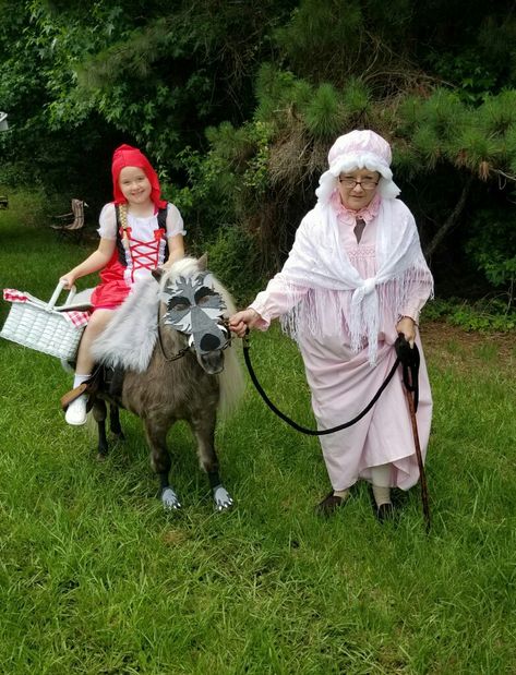 Little Red Ridinghood, Big Bad Wolf & Grandma Little Red Riding Hood And The Wolf, Red Riding Hood Grandma, Granny Clothes, Kids Masks, Red Riding Hood Costume, Wolf Costume, Duo Halloween Costumes, Big Bad Wolf, Bad Wolf