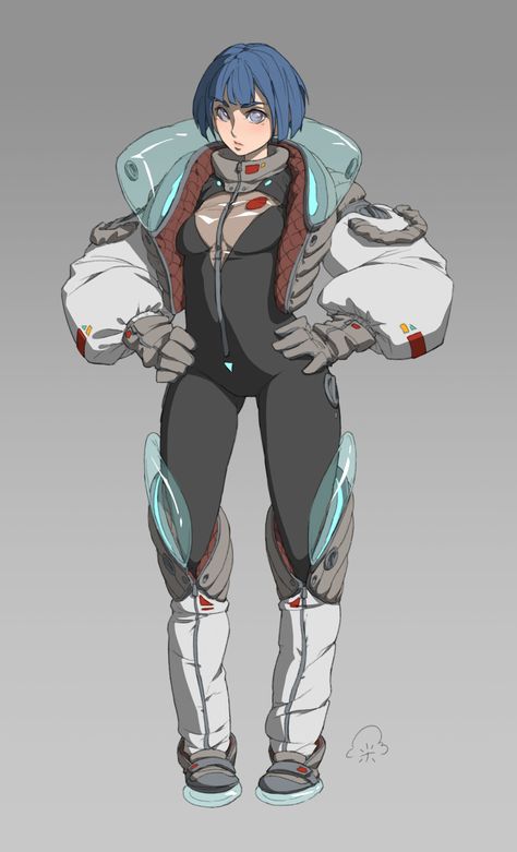 ArtStation - Space suit, Hua YeCai Futuristic Space Suit, Cowboy Character Design, Sci Fi Character Design, Sci Fi Clothing, Space Character, Cowboy Design, Cyberpunk Clothes, Alien Character, Cyberpunk Character