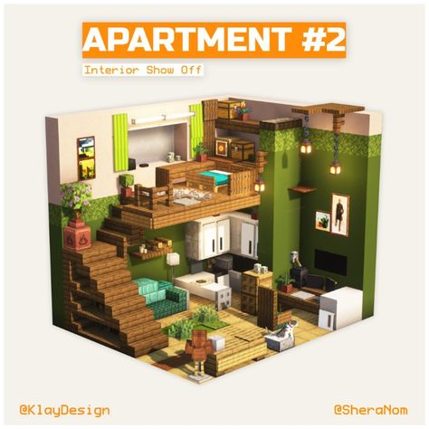 APARTMENT CONCEPT 🪴 Together with @shera_nom we made this amazing apartment interior concept! The second one in our collection! 😆 Let us know what you think of it!! 💬 ——————————————— - 🪴 Follow @klay.design_mc for more! - 💬 Lemme know your thoughts! - 🙌 Complementary Shaders - 🍳 Repost with credits only! ——————————————— #minecraft #minecraftbuild #minecraftideas #minecraftbuilds #minecraftdesign #minecrafthouse #minecrafttutorial #minecraftbase #minecraftpe Apartment Minecraft Ideas, Minecraft Pantry Ideas, Minecraft Apartment Ideas, Minecraft Decorations Interior, Minecraft Grocery Store Interior, Minecraft Office Interior, Minecraft Mall Ideas, Minecraft Apartment Interior, Minecraft Interior Designs