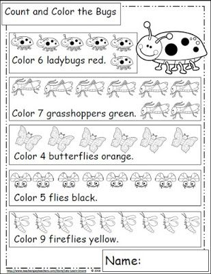 Let's Learn S'more! Math Worksheets Preschool, Math Worksheets For Kindergarten, Insects Kindergarten, Insects Preschool, Bugs Preschool, Math Pages, Insects Theme, Preschool Math Worksheets, Worksheets For Kindergarten