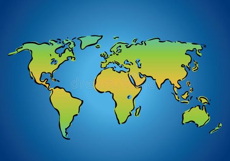 World Map. A simple illustration of a simple world map , #Sponsored, #simple, #Map, #World, #map, #world #ad Simple World Map Illustration, Simple World Map, World Map Illustration, Flat World, Vase Deco, Map World, Map Illustration, Map Globe, Cartoon World