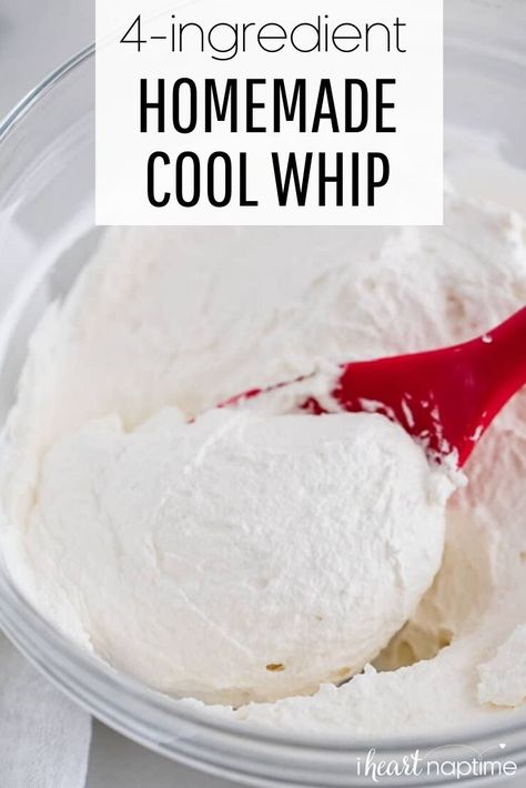 How To Make Cool Whip, Home Made Cool Whip, Diy Cool Whip, Sliced Desserts, Make Cool Whip, Cool Whip Recipes, Homemade Cool Whip, Recipes With Cool Whip, Homemade Whipped Cream Recipe