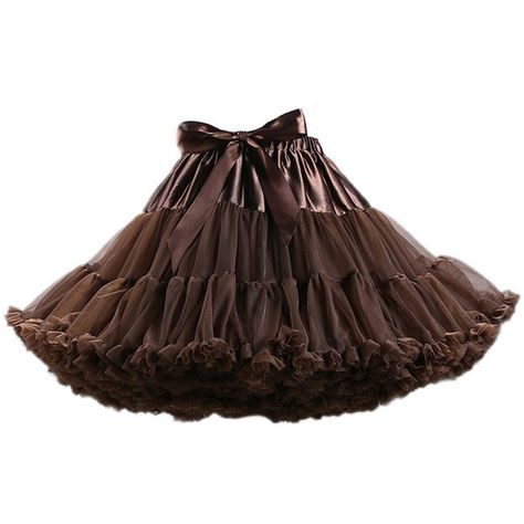 Honeystore Women's 3-Layered Tutu Dance Petticoat Pleated Mini Skirt,... ($29) ❤ liked on Polyvore featuring skirts, mini skirts, short mini skirts, pleated miniskirt, petticoat skirt, pleated mini skirt and brown pleated mini skirt Tulle Bustle Skirt, Brown Tulle Skirt, Knee Length Tulle Skirt, Ruffled Skirts, Skirts Brown, Frilly Skirt, Bustle Skirt, Frill Skirt, Skirts White