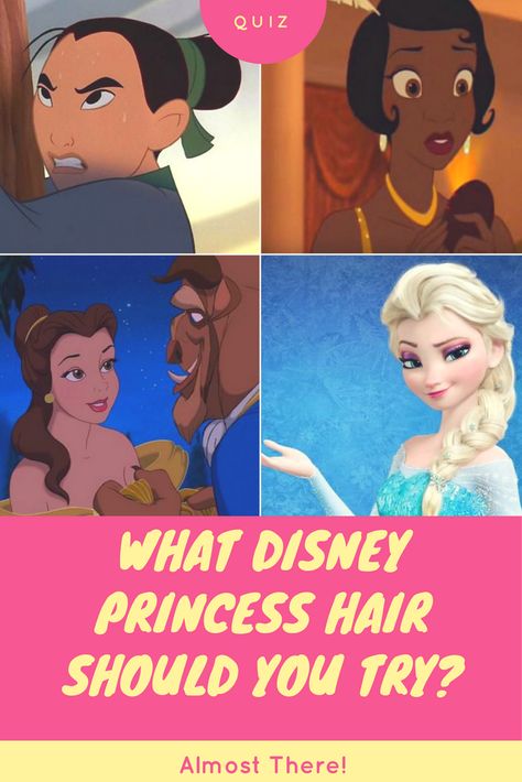 The Disney princesses truly have the best hairstyles. From up-dos to casual looks, we’re always envious of the fact that their hair is perfect for whatever moment. Find out which one works best for you! Stitch Hairstyles Disney, Disney Princess Hair, Crush Quizzes, Disney Hairstyles, Princess Quiz, Princess Hairstyle, Disney Princess Hairstyles, Disney Quizzes, The Disney Princesses