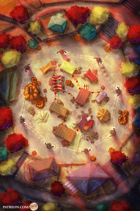 Fall Festival / pumpkin attack battle map Dungeons Master, Dnd 5, Dnd World Map, Building Map, Battle Map, Fantasy World Map, Create This Book, Campaign Ideas, Farm Kids