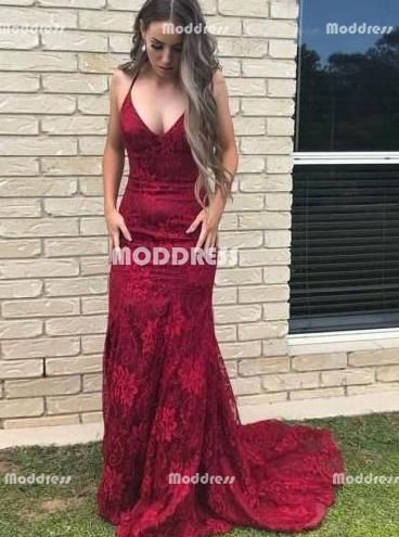 7949e456002b28988d38185bd30e77fddesc52996275ri Red Lace Prom Dress, Prom Dress With Train, Red Mermaid, Mermaid Prom Dresses Lace, Backless Evening Dress, Burgundy Prom Dress, Lace Prom Dress, Backless Prom Dresses, Burgundy Lace