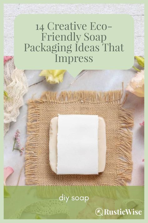 ♻️ If minimizing your carbon footprint is important to you, here’s a roundup of 14 eco-friendly soap packaging ideas that feature materials that complement your handmade soaps AND are gentle on the environment. From recycled paper, boxes, bags, and fabrics, there are so many creative soap packaging ideas with an environmentally friendly ethos. #ecofriendly #soap #diy #homemade #soapmaking | eco friendly bar soap packaging | via RusticWise Package Homemade Soap, Organic Soap Packaging Ideas, Natural Soap Packaging Design, Diy Soap Wrapping Ideas, How To Wrap Homemade Soap, How To Wrap Soap, Packaging Homemade Soap, Soap Gift Box Ideas, Diy Soap Packaging Ideas