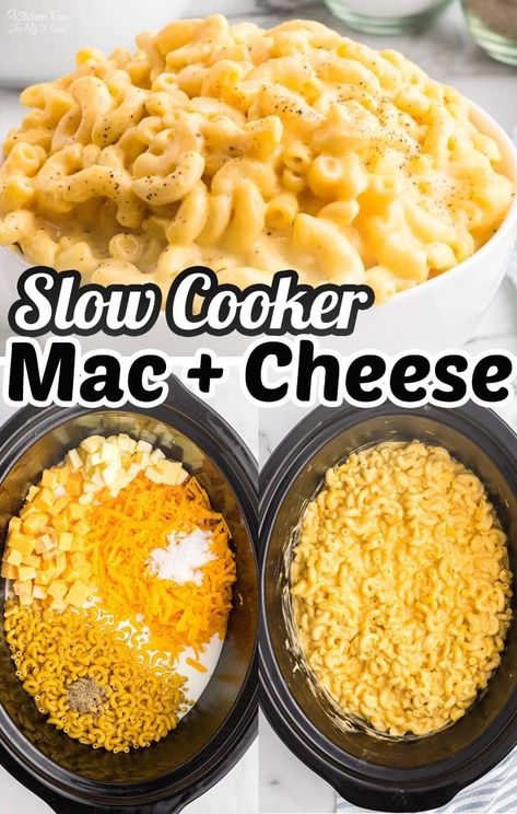 Easy Crockpot Mac And Cheese Recipe, Slow Cooker Macaroni And Cheese, Slow Cooker Mac Cheese, Slow Cooker Macaroni, Easy Dinner Side Dishes, Crockpot Mac N Cheese Recipe, Slow Cooker Mac And Cheese, Crock Pot Mac And Cheese, Noodles Healthy