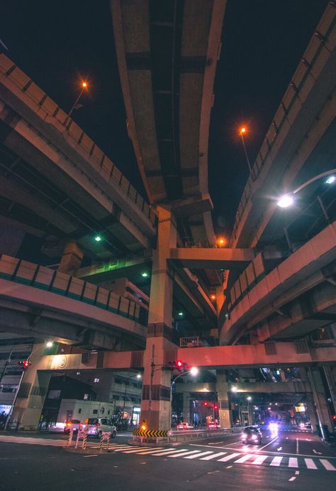 Neo Tokyo Aesthetic, Nihonbashi Tokyo, Tokyo Landscape, Japan Countryside, Night Architecture, Tokyo Aesthetic, Japanese Town, Landscape Lights, Neo Tokyo