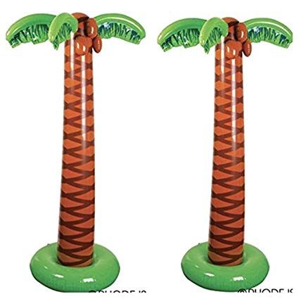 Amazon.com: Rhode Island Novelty 66 Inch Inflatable Palm Trees Set of Two: Toys & Games Island Party Decorations, Luau Party Decor, Inflatable Palm Tree, Banana Beach, Palm Tree Decorations, Luau Party Supplies, Island Party, Tropical Party Decorations, Hawaiian Birthday