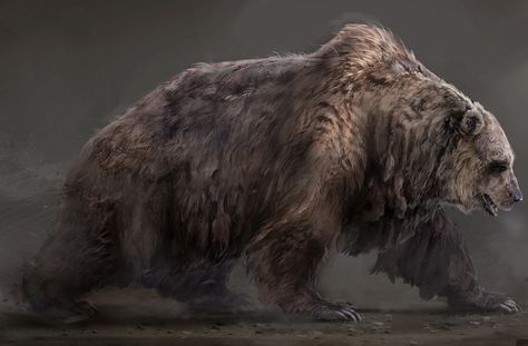 Prehistoric Cave Bear Polar Bear Art, Cave Bear, Bear Artwork, Ancient Animals, Extinct Animals, Monster Concept Art, Prehistoric Creatures, Fantasy Creatures Art, Wow Art