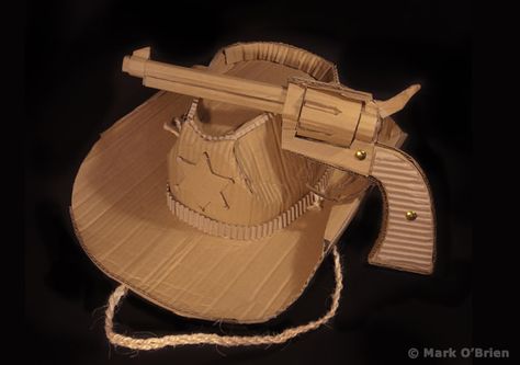 Chinese Karaoke, Sheriff Hat, Cardboard Camera, Cardboard Props, Cardboard Toys, Wilde Westen, Cardboard Sculpture, Cowboy Theme, Chapeau Cowboy