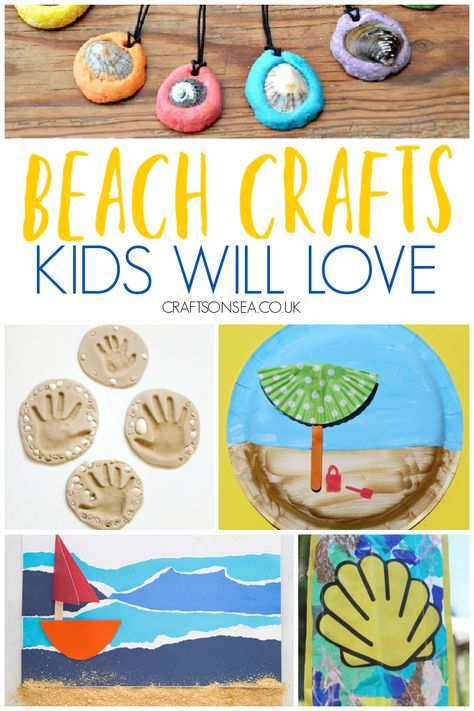 Beach Crafts for Kids: 20 Easy Ideas You'll Love! Beachy Crafts For Kids, Beach Day Crafts For Kids, Beach Crafts For Preschool, Easy Beach Crafts For Kids, Seaside Crafts For Kids, Beach Fun Ideas For Kids, Beach Art Projects For Kids, August Crafts For Kids, Preschool Beach Crafts