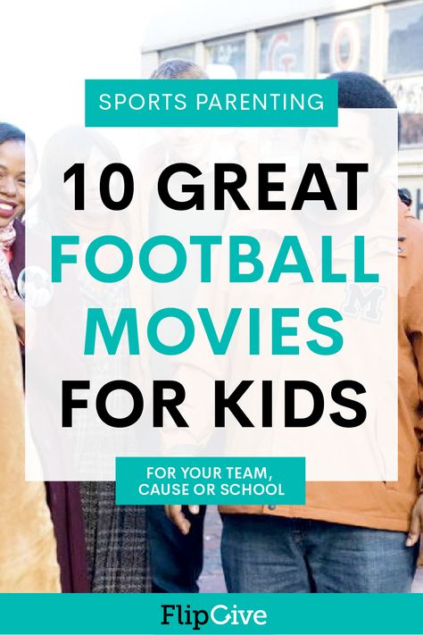 Football Movies, Benefits Of Sports, Movies For Kids, Sports Parent, Easy Fundraisers, Sports Movies, Team Fundraiser, Football Cheer, Sports Movie