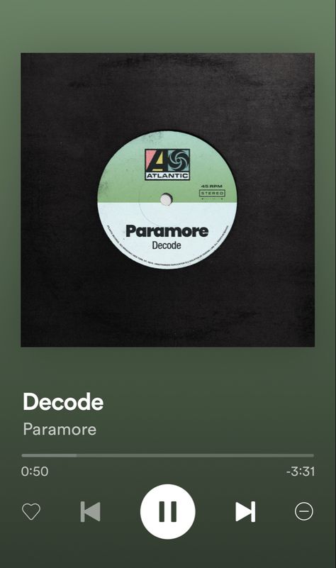 Paramore Spotify, Paramore Decode, Soft Songs, I Love Poetry, Love Poetry, Paramore, Green Aesthetic, Fame Dr, Pretty Quotes