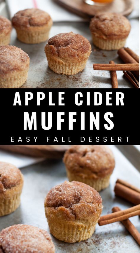 Gluten Free Apple Cider Cupcakes, Healthy Apple Cider Recipe, Fall Recipes Dessert Gluten Free, Cider Recipes Food, Apple Cider Muffins With Apples, Gf Apple Cider Donuts Recipe, Apple Cider Donut Muffins Recipe, Things To Do With Apple Cider, Fall Muffins Healthy