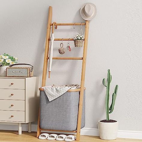 Decorative Ladder, Blanket Holder, Rack For Bathroom, Hamper Storage, Bathroom Storage Racks, Bamboo Towels, Blanket Ladder, Basket Wall, Hamper Basket