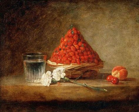 Basket Of Strawberries, Baroque Painting, Edouard Manet, Food Painting, John Singer Sargent, Wild Strawberries, A4 Poster, Jean Baptiste, Vintage Artwork