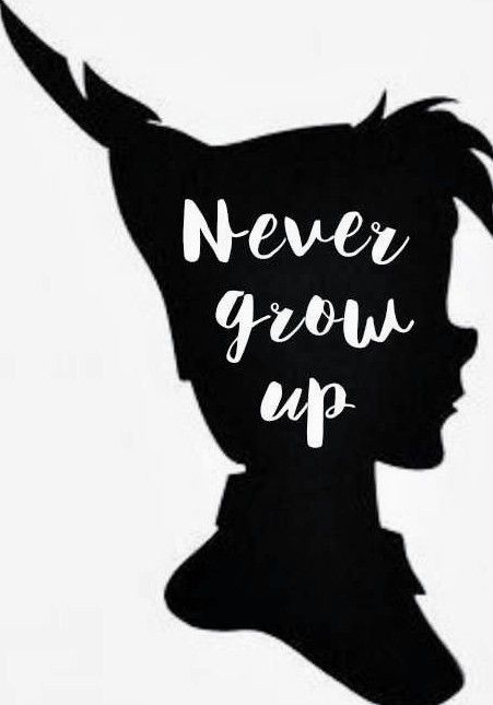 Peter Pan Never Grow Up, Favorite Child Quotes, Tiger Lily Peter Pan, Never Grow Up Peter Pan, Sage Birthday, Petar Pan, Cricut Pictures, Peter Pan Silhouette, Peter Pan Tattoo