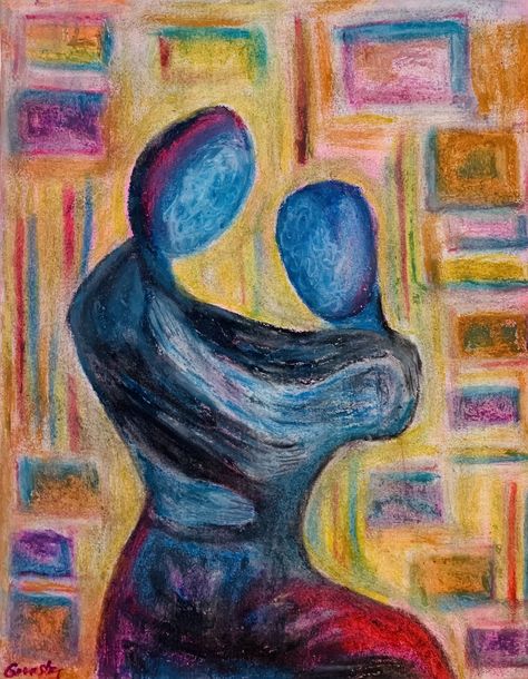 Oil Pastel Heart Art, Art With Crayons Draw, Charcoal And Oil Pastel Art, Oil Pastel Body Drawing, Funky Oil Pastel Art, Trippy Oil Pastel Art, Oil Pastel Art Ideas Inspiration Easy, Oil Pastel Mixed Media, Oil Pastel Crayon Art