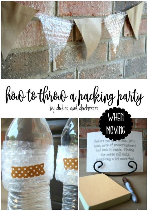 Move In Party Ideas, Moving Party Decorations, Moving Party, Packing Party, Moving Hacks Packing, Farewell Party, Farewell Parties, Moving Checklist, Moving Packing