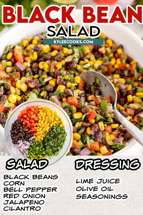 Get ready to crunch and munch with our vibrant Black Bean Salad. Filled with protein and tons of fresh veggies, it's the ideal lunch or side dish. Recipe's up on our page. Bring on the yum! 😋🥗 Ww Black Bean And Corn Salad, Cold Black Bean Salad, Bean And Corn Salad, Black Bean Salad Recipe, Black Bean And Corn, Watermelon Feta Salad, Vegetarian Salad Recipes, Black Bean Salad, Work Lunches