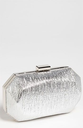 $48, Hexagonal Clutch Silver by Tasha. Sold by Nordstrom. Click for more info: http://lookastic.com/women/shop_items/123851/redirect Fancy Clutch Purse, Prom Clutch, Perfume Display, Sequin Clutch, Luxury Clutch, Silver Clutch, Silver Bags, Silver Sandals, Chic Bags